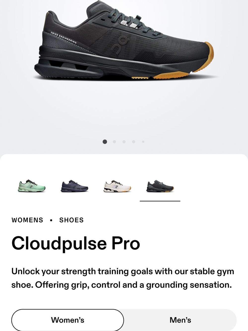 On Running Cloudpulse Pro Women’s Training Shoe - Black with Gum